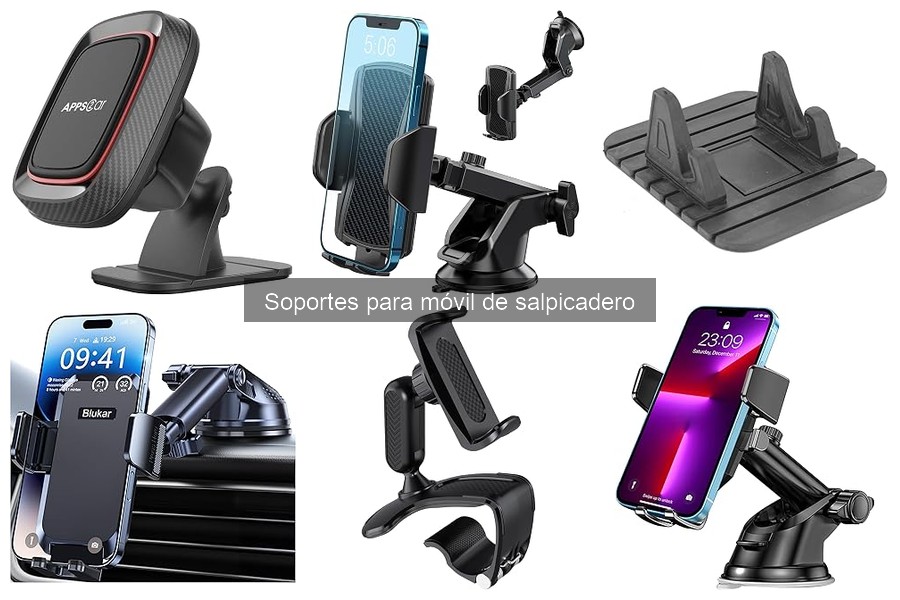 Instalación segura de soportes para móvil en salpicadero